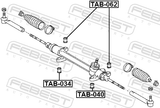 Febest TAB-062 Steering Rack Bushing