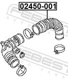 Febest 02450-001 Air Cleaner Hose