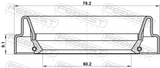 Febest 95FDY-62780909C Oil Seal Rear Hub 60.2X78.2X9.1X9.1