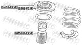 Febest BMSS-F25F Front Shock Absorber Mounting Assembly