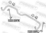 Febest 1223-I20FL Front Left Stabilizer Link / Sway Bar Link
