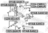 Febest 1225-SANCR Rear Transverse Link