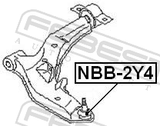 Febest NBB-2Y4 Ball Joint Boot 33X24X19.6