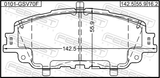 Febest 0101-GSV70F Pad Kit, Disc Brake, Front (With Anti Squeal Shim)