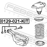 Febest 0129-021-KIT Repair Kit, Camber Adjusting Eccentric Bolt