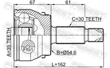 Febest 2210-MQ4F Outer CV Joint 35X55X30