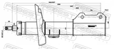 Febest 10660580FL Shock Absorber Front Left