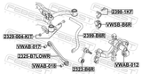 Febest VWSB-B6R Rear Stabilizer Bar Bush