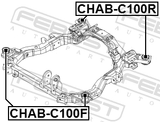 Febest CHAB-C100R Subframe Rear Bushing