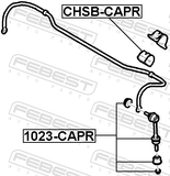 Febest CHSB-CAPR Rear Stabilizer Bar Bush D14.8