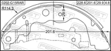 Febest 0202-G15RAR Shoe Kit, Rear Brake