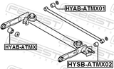 Febest HYAB-ATMX Rear Crossmember Bushing