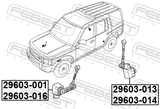 Febest 29603-014 Level Sensor, Rear Right (With Link)