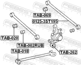 Febest TAB-002RUB Rear Knuckle Bushing
