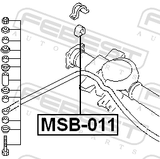 Febest MSB-011 Rear Stabilizer Bar Bush D23