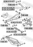 Febest 0198-018-KIT Suspension Arm Bolt W/ Washer