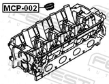 Febest MCP-002 Seal Ring, Spark Plug Tube