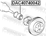 Febest DAC40740042 Front Wheel Bearing 40X74X42