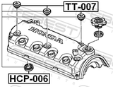 Febest HCP-006 Seal Ring, Spark Plug Tube