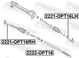 Febest 2222-OPT16 Steering Tie Rod
