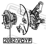 Febest 2082-VOYF Front Wheel Hub