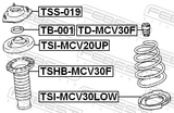 Febest TSHB-MCV30F Front Shock Absorber Boot