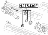 Febest 1275-I30F Front Brake Caliper Repair Kit (Set For Two Sides)