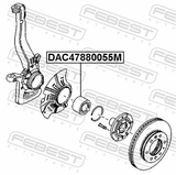 Febest DAC47880055M Front Wheel Bearing 47X88X55