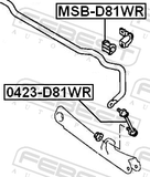 Febest 0423-D81WR Rear Stabilizer Link / Sway Bar Link