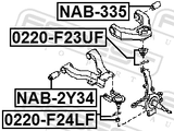 Febest 0220-F24LF Ball Joint Front Lower Arm