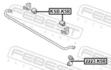 Febest KSB-K5R Rear Stabilizer Bar Bush D17