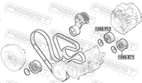 Febest 1988-F01 Pulley Idler