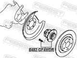 Febest 0482-GF4WDR Rear Wheel Hub