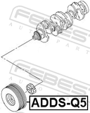 Febest ADDS-Q5 Crankshaft Pulley
