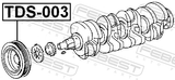 Febest TDS-003 Crankshaft Pulley 2E/4EFE/5EFE