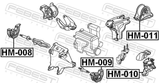 Febest HM-011 Rear Engine Mount
