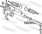 Febest 0322-RF8 Steering Tie Rod