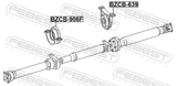 Febest BZCB-639 Drive Shaft Bearing