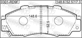 Febest 0301-RD9F Pad Kit, Disc Brake, Front