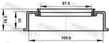Febest 95ADY-881061018X Oil Seal Front Hub 87.5X105.6X10X18.3
