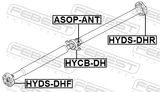 Febest HYDS-DHR Drive Shaft Coupling