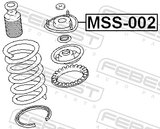 Febest MSS-002 Front Shock Absorber Mounting