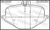 Febest 1601-167CR Pad Kit, Disc Brake, Rear (Ceramic) Ceramic