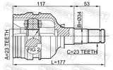 Febest 0111-ZZE120 Inner CV Joint 23X34X23
