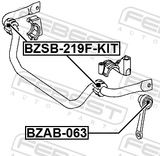 Febest BZAB-063 Front Stabilizer Link Bushing