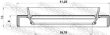 Febest 95HBY-41610813L Drive Shaft Oil Seal 39.75X61.25X8X13