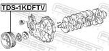 Febest TDS-1KDFTV Crankshaft Pulley 1KDFTV/2KDFTV