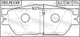 Febest 0101-MCV30F Pad Kit, Disc Brake, Front