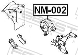 Febest NM-002 Right Engine Mount (Hydro)