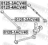 Febest 0125-1ACV40 Rear Trailing Rod